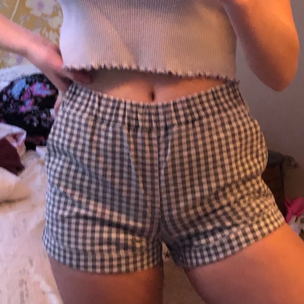 Mom plaid shorts